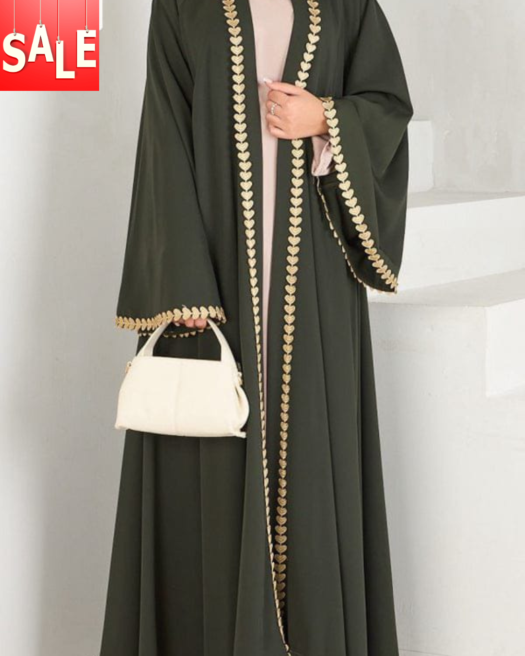 DIL-E-NOOR Abaya | Whool Peach