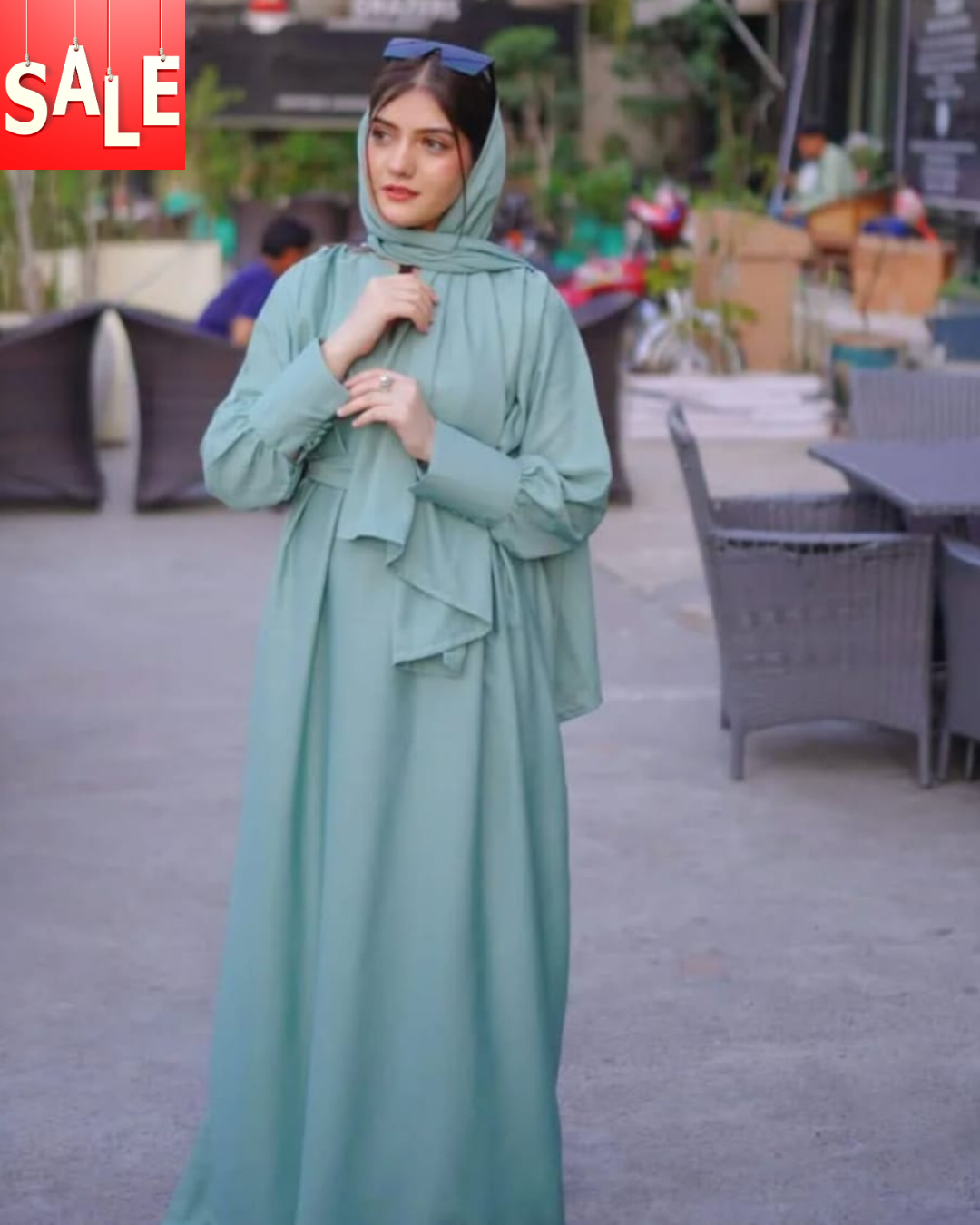 Olive Abaya With Stoller | Fashion Georgette